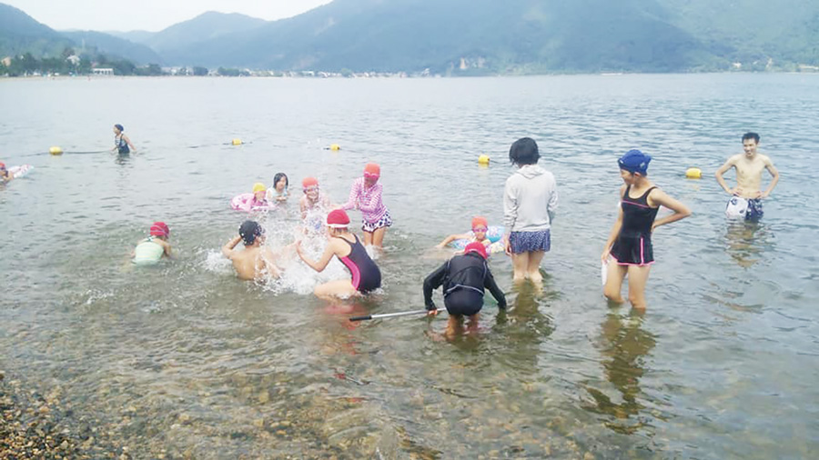 琵琶湖での保養キャンプ